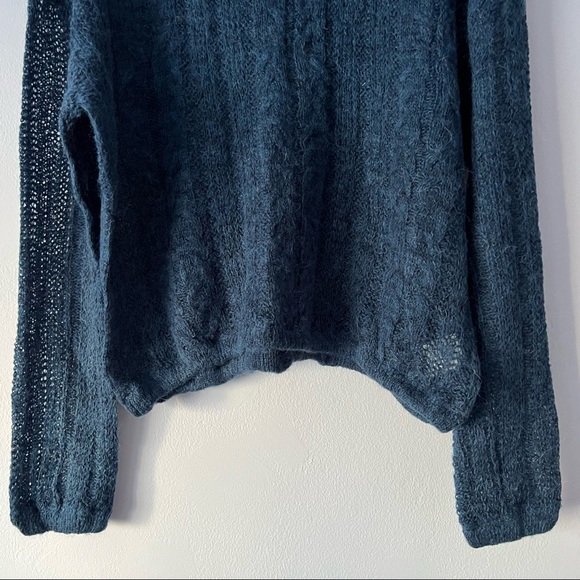 NWT Free People Angel Soft Alpaca Wool Pullover Blue Medium - Picture 7 of 11